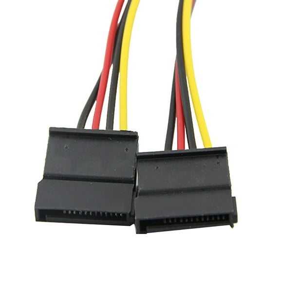 New 4Pin IDE Molex to 2 Serial ATA SATA Y Splitter Hard Drive Power Supply Cable 4 Inch As Shown 